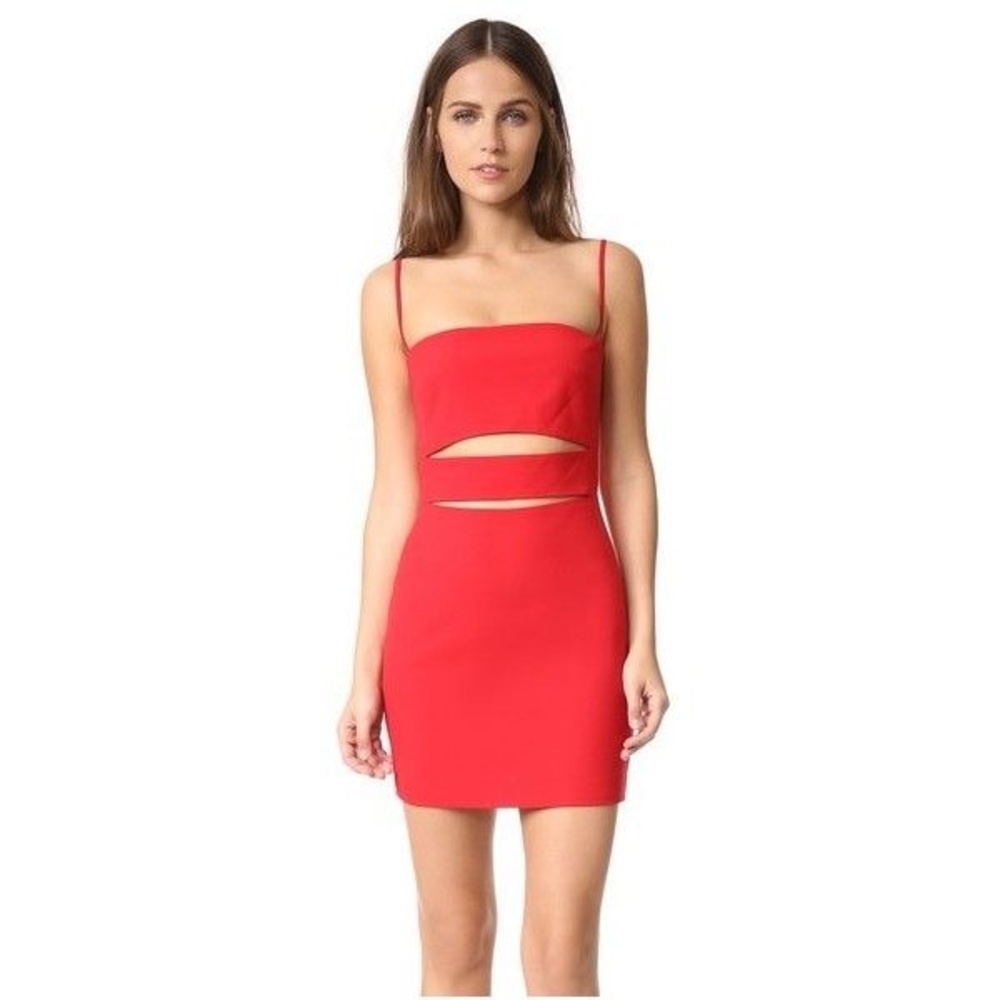Michelle Mason red cutout mini dress Size M